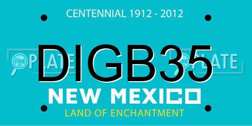 DIGB35 New Mexico License Plate