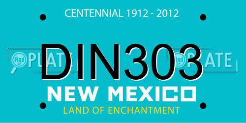 DIN303 New Mexico License Plate