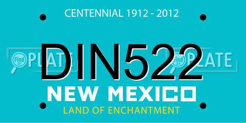 DIN522 New Mexico License Plate