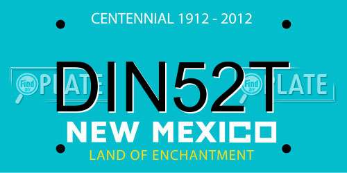 DIN52T New Mexico License Plate