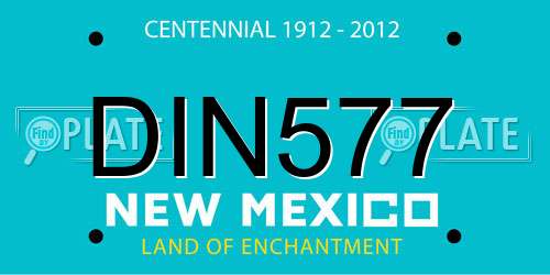 DIN577 New Mexico License Plate