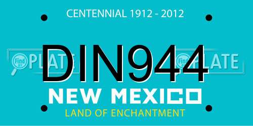 DIN944 New Mexico License Plate