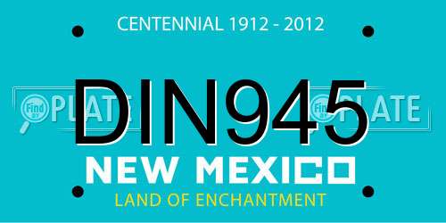 DIN945 New Mexico License Plate