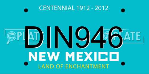 DIN946 New Mexico License Plate