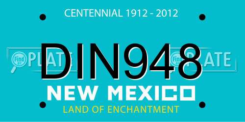 DIN948 New Mexico License Plate