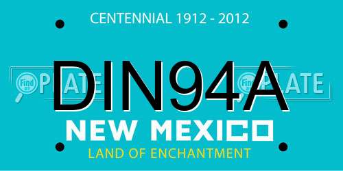 DIN94A New Mexico License Plate