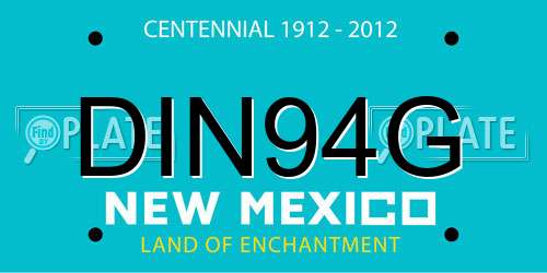 DIN94G New Mexico License Plate