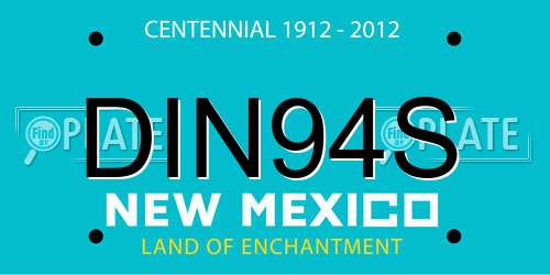 DIN94S New Mexico License Plate