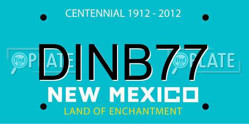 DINB77 New Mexico License Plate