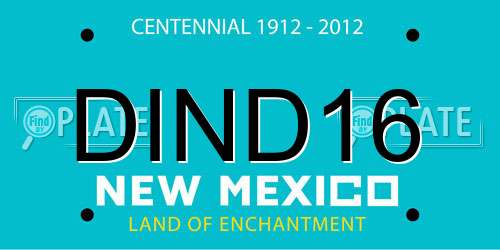 DIND16 New Mexico License Plate