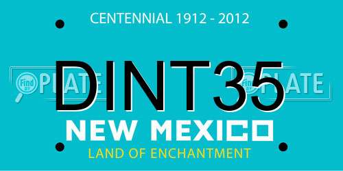 DINT35 New Mexico License Plate