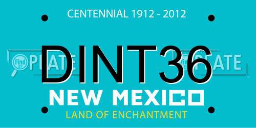 DINT36 New Mexico License Plate