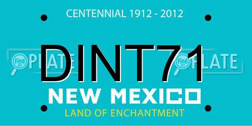 DINT71 New Mexico License Plate