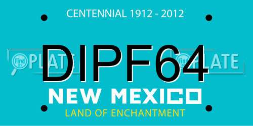 DIPF64 New Mexico License Plate