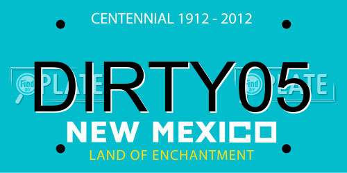 DIRTY05 New Mexico License Plate