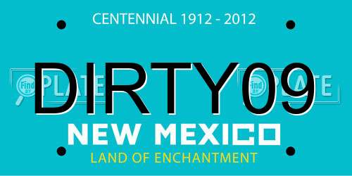 DIRTY09 New Mexico License Plate