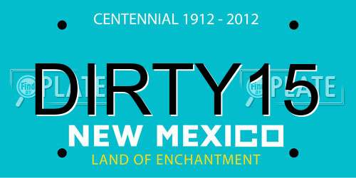 DIRTY15 New Mexico License Plate