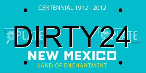 DIRTY24 New Mexico License Plate