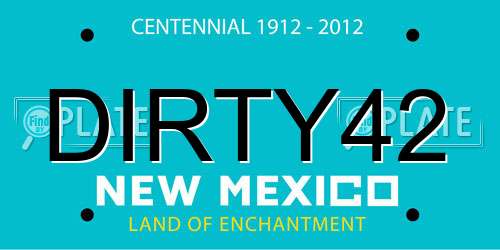 DIRTY42 New Mexico License Plate