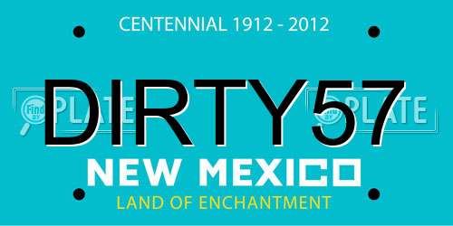 DIRTY57 New Mexico License Plate