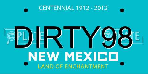 DIRTY98 New Mexico License Plate