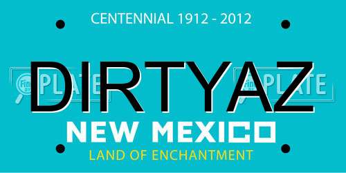 DIRTYAZ New Mexico License Plate