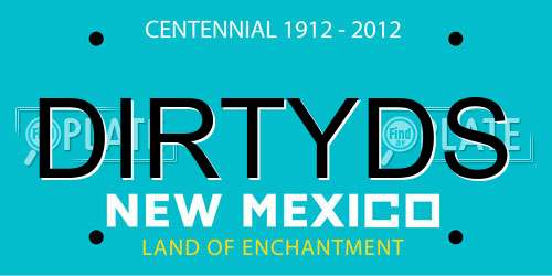 DIRTYDS New Mexico License Plate