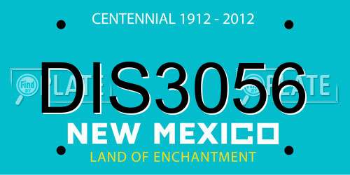 DIS3056 New Mexico License Plate