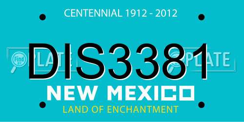 DIS3381 New Mexico License Plate