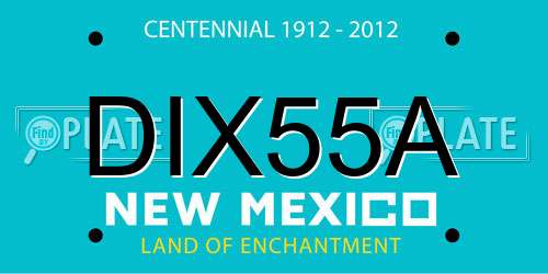 DIX55A New Mexico License Plate