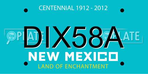 DIX58A New Mexico License Plate