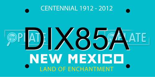DIX85A New Mexico License Plate