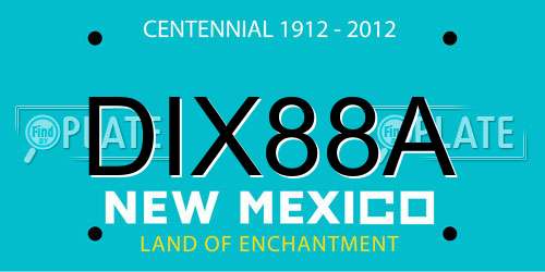DIX88A New Mexico License Plate