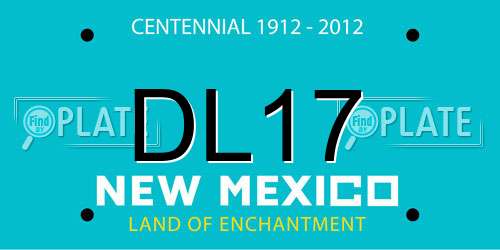 DL17 New Mexico License Plate