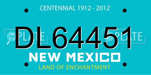 DL64451 New Mexico License Plate