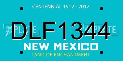 DLF1344 New Mexico License Plate