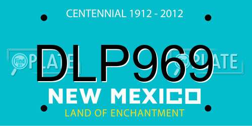 DLP969 New Mexico License Plate