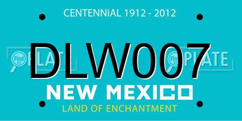 DLW007 New Mexico License Plate