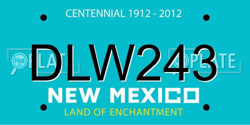 DLW243 New Mexico License Plate