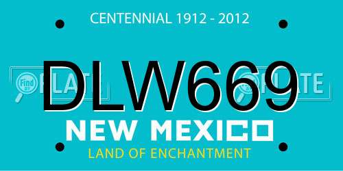 DLW669 New Mexico License Plate