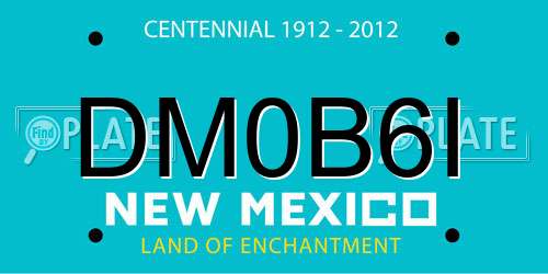 DM0B6I New Mexico License Plate