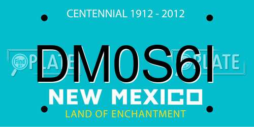 DM0S6I New Mexico License Plate