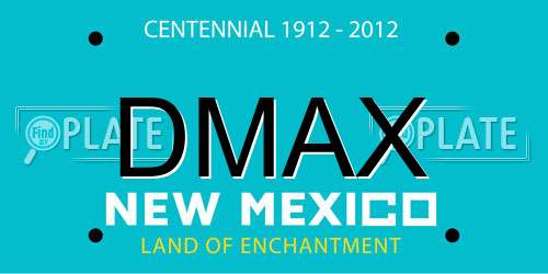 DMAX New Mexico License Plate