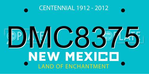 DMC8375 New Mexico License Plate