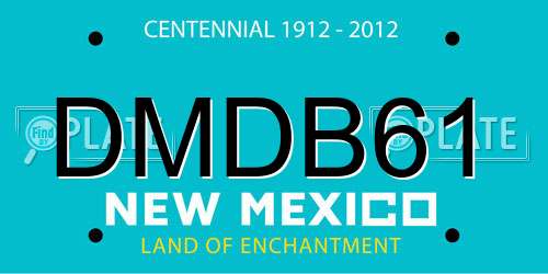 DMDB61 New Mexico License Plate