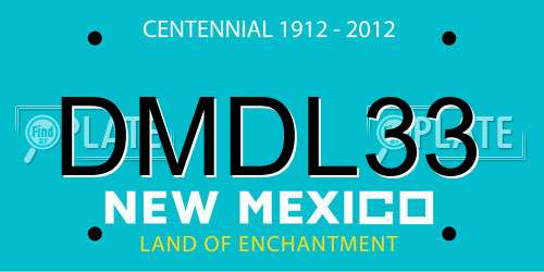 DMDL33 New Mexico License Plate