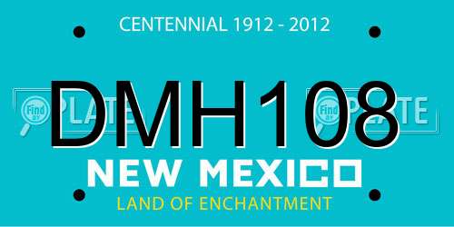 DMH108 New Mexico License Plate