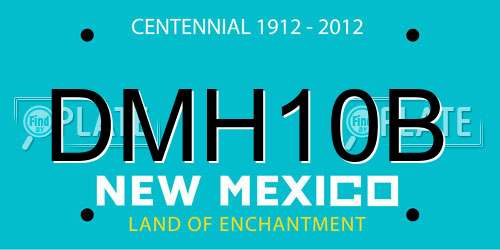DMH10B New Mexico License Plate