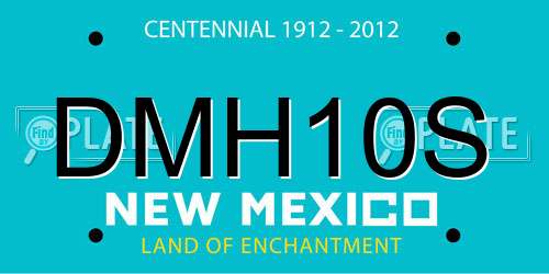 DMH10S New Mexico License Plate