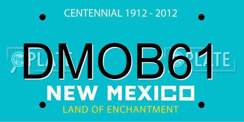 DMOB61 New Mexico License Plate
